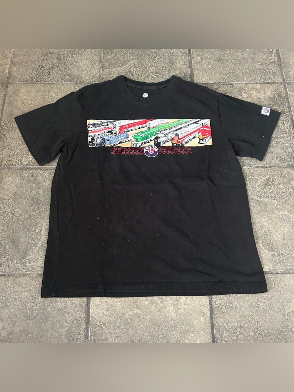Vintage Y2K Lionel Model Train Box Logo Shirt Size Large 1900